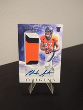 Noah Fant 2019 Panini Origins Rookie Patch Autograph RPA Card #120. rookie card picture