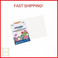 Prang Formerly SunWorks Construction Paper, White, 12" x 18", 50 Sheets