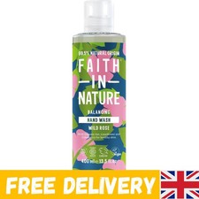 Organic Wild Rose Liquid Hand Wash - 400ml Rejuvenating  Formula, No SLS 14.98 per litre