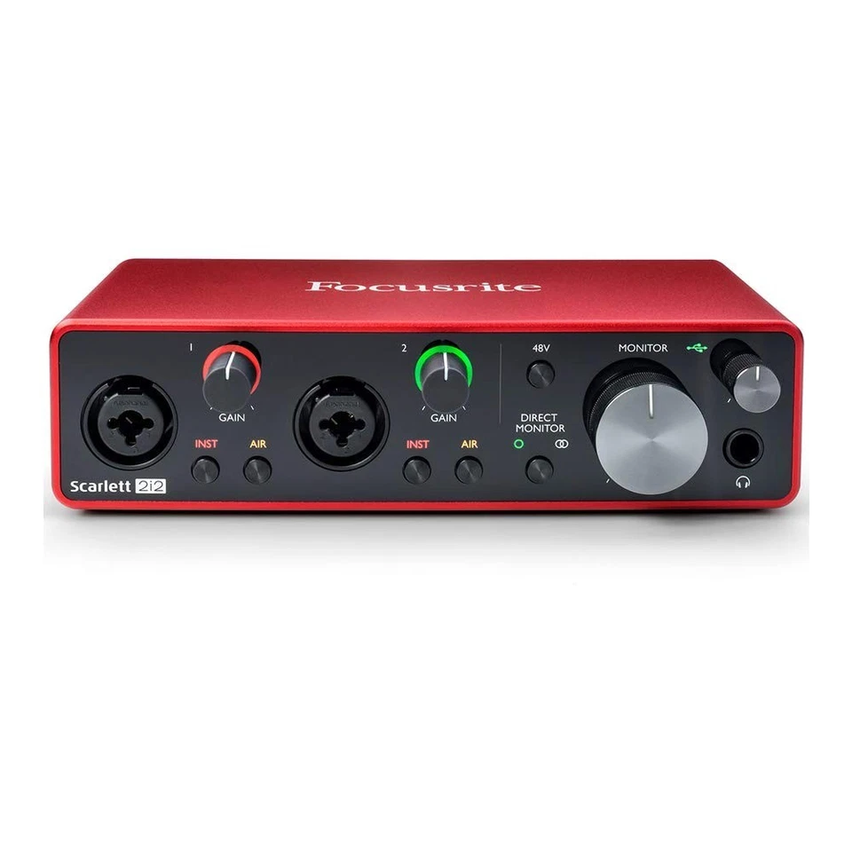 Focusrite 2i2 Scarlett 3° Generazione Interfaccia Audio USB - Rosso - Immagine 2 di 4