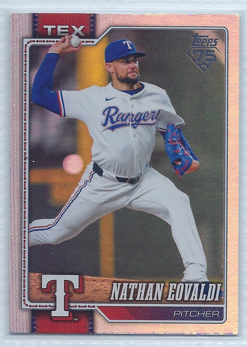 NATHAN EOVALDI 2026 TOPPS #355 RAINBOW FOIL PARALLEL TEXAS RANGERS