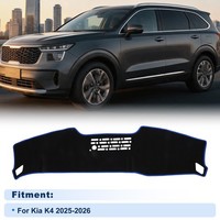 Dash Cover FüR Kia K4 2025-26, Ohne Hud, Rutschfest/Staubdicht Schwarz/Blau