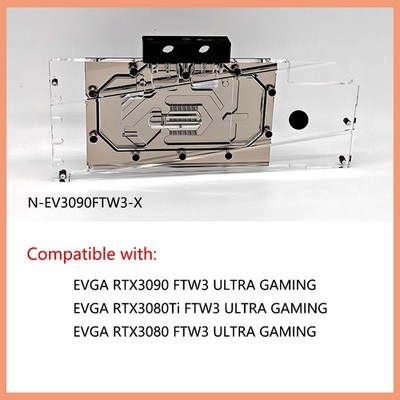 Granzon GPU Water Block For EVGA RTX 3090 / RTX 3080 FTW3 ULTRA GAMING