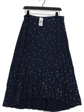 Boden Women's Maxi Skirt UK 16 Blue Polkadot Viscose with Elastane Long Maxi
