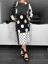 Marc Jacob’s Polka Dot Midi Dress with Belt and Long Sleeves for Women Size 6