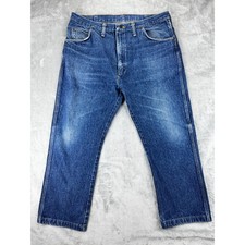 Wrangler Mens Jeans 40x30 Blue Straight Leg Denim Made In USA 99902PW 38x27