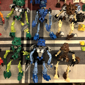 LEGO Bionicle HUGE Lot Set Toa Nuva Mata Turaga Bohrok Nui-Rama Canisters Manual
