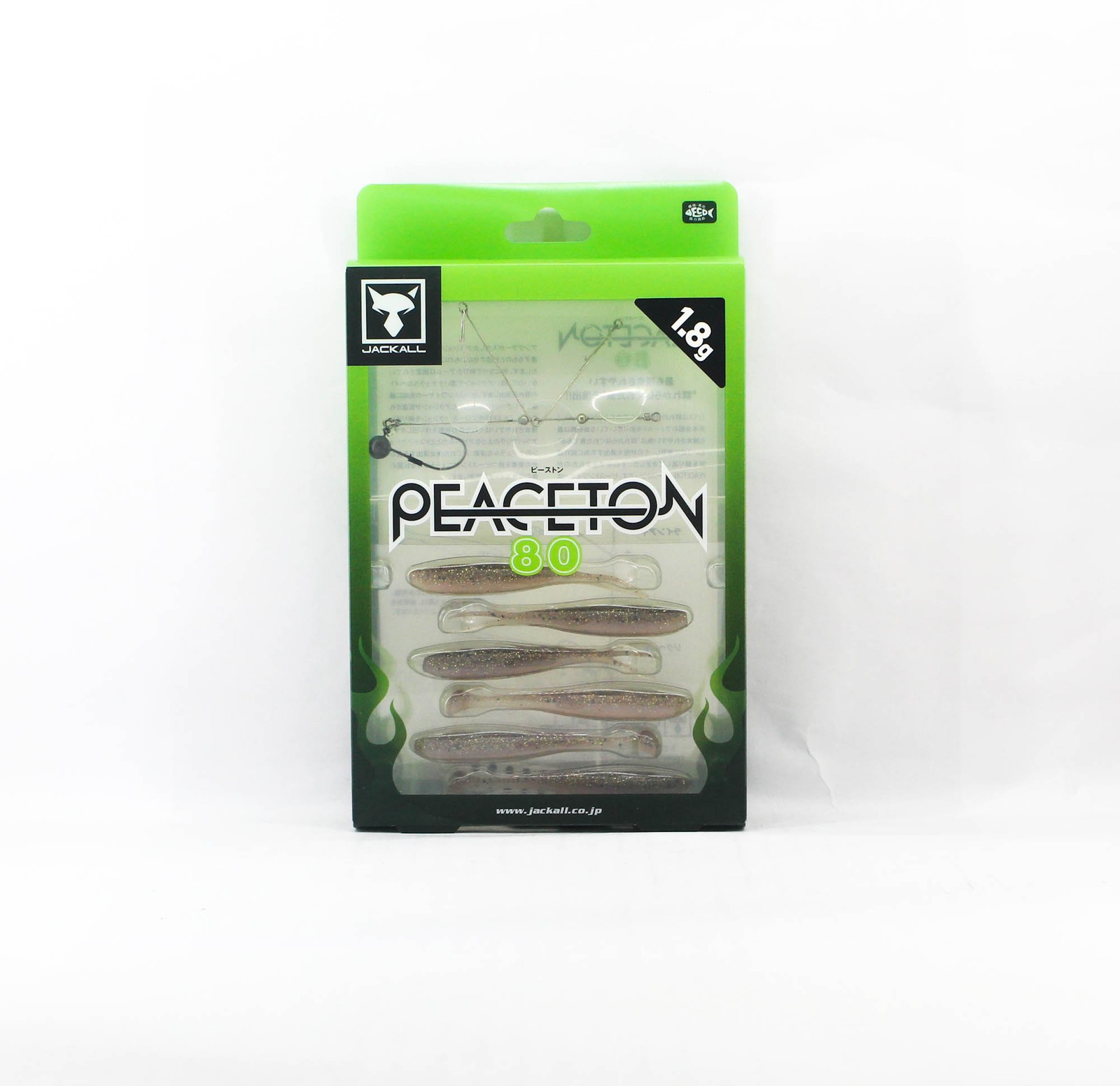 Jackall Soft Lure Peaceton 80mm 1.8 grams Maruhata Clear Wakasagi (8189)