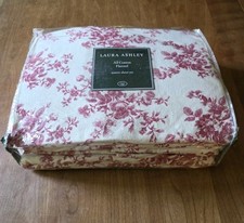 Vintage Laura Ashley Queen Flannel Sheet Set New Old Stock "Colette" 100 Cotton