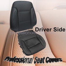 Driver Bottom Top Perforated Leather Seat Cover Black For 2014-2019 Gmc Sierra Driver Bottom Top Perforated Leather Seat Cover Black For 2014-2019 Gmc Sierra