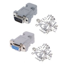 5Sets 9Pin Male/Female D-Sub Plug Solder Connector RS232 Serial DB9 for w/ for G