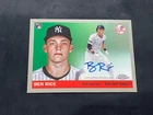Ben RICE 2025 Topps CHROME PLATINUM Rookie Autograph #CPA-BR RC AUTO NY Yankees