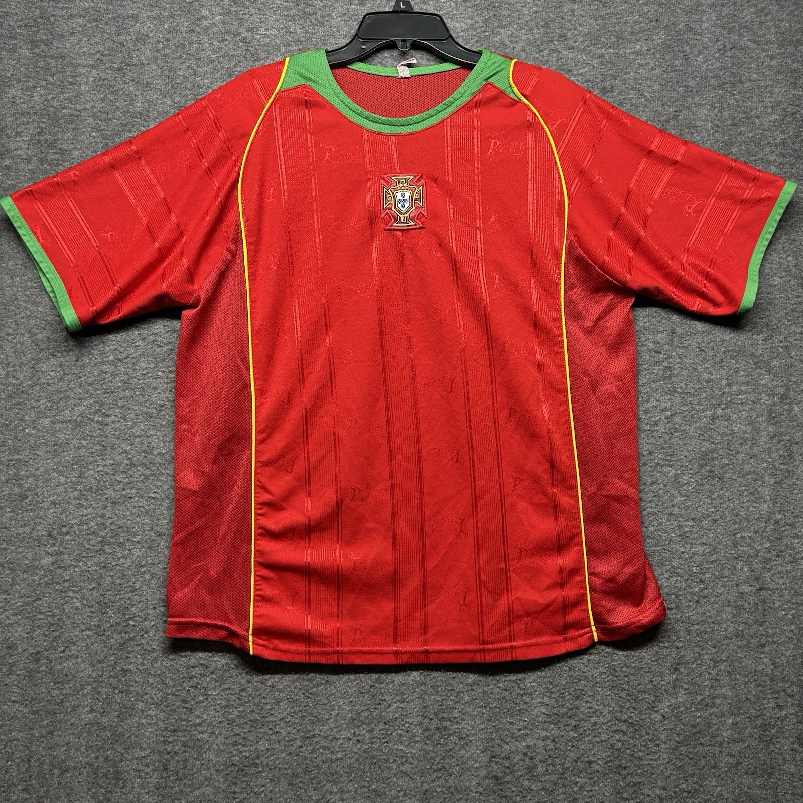 Portugal National Team XL 2004 Ronaldo #17 Home Soccer Short Sleeve Jersey CR7