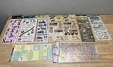 Scrapbooking Stickers Lot 10 Large Sheets
