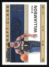 2019-20 Panini Contenders '19 Draft Class Contenders #1 Zion Williamson