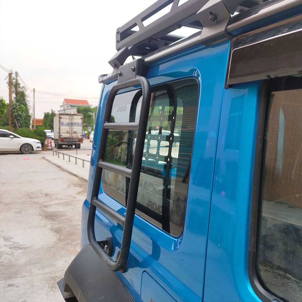 Window Side Roof Rack Side Access Ladder For Suzuki Jimny JB74