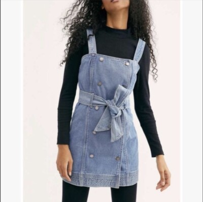 cmeo collective denim dress C/MEO blue overalls Size: XS The vintage inspired wash Overalls Lions Vest Buy Black/White Short Naturally Color:PINK/BLUSH