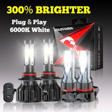 For Gmc Sierra 1500 2500 2014 2015 Combo Led Headlights Fog Light Bulbs 6000k