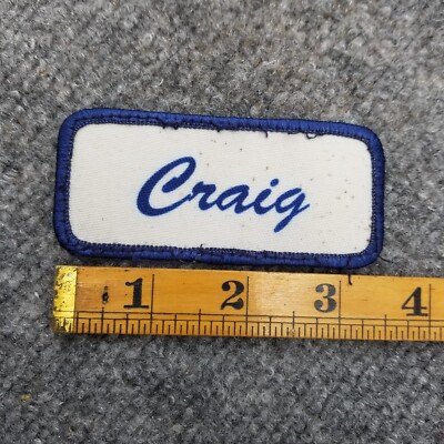 Craig Name Patch Work Uniform Tag N3.