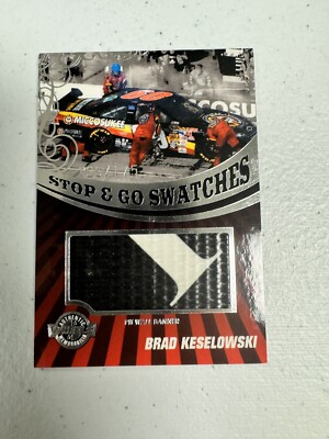 BRAD KESELOWSKI 2009 Press Pass Stop & Go Swatches Raced Used Pit Wall Banner