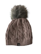 The North Face Beanie Pom Pom Hat One Size Young Junior Rosewood Color Winter