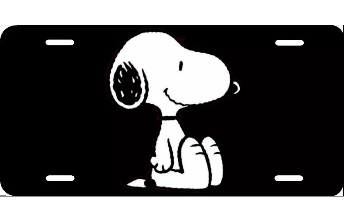 Peanut Snoopy, License Plate New Car Tag Metal Aluminum, USA