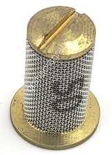 (4) TeeJet 5053-50-SS BRASS TIP STRAINER MESH SCREEN BRASS & STAINLESS STEEL