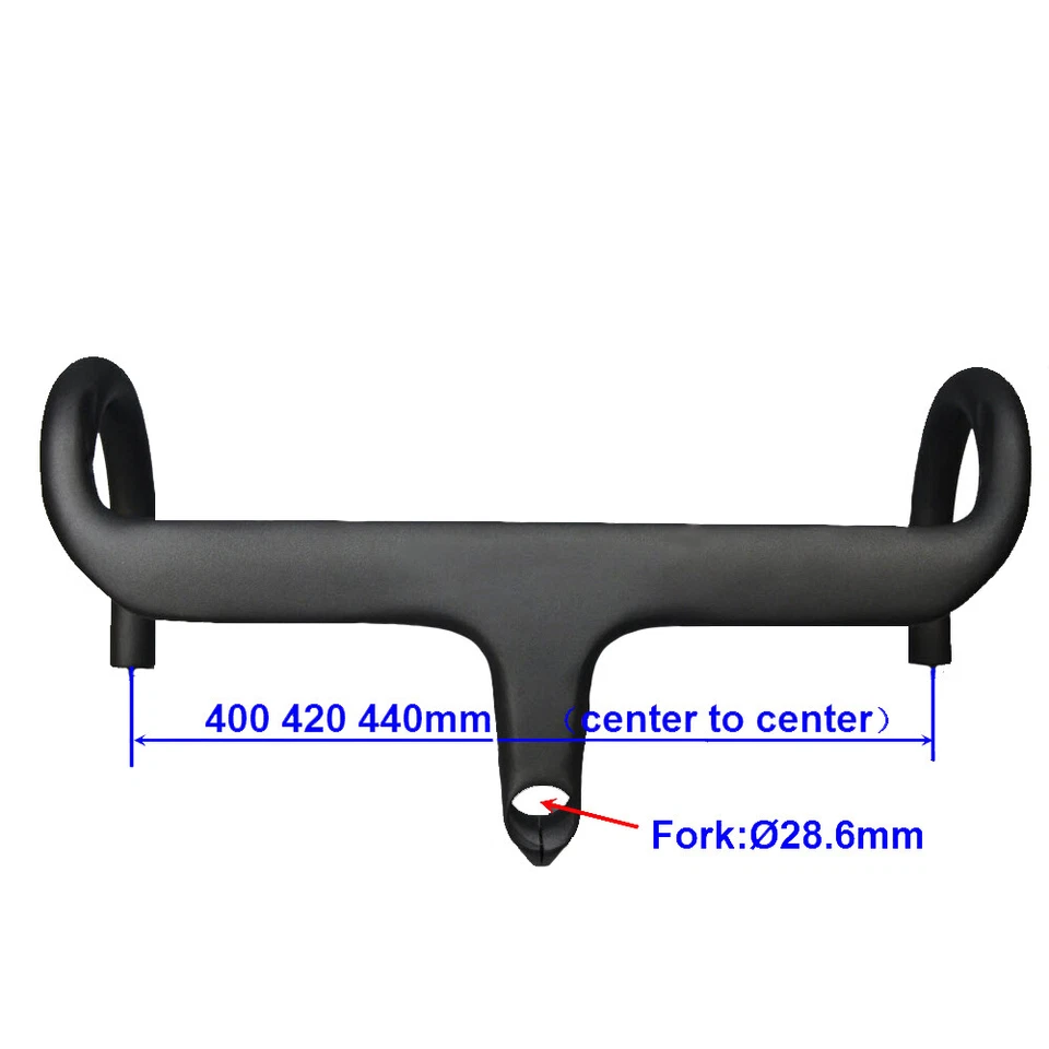 28.6mm UD Full Carbon Handlebar Integrated Bar Stem Aero Drop Bar For Road Bike - Image 3 of 4