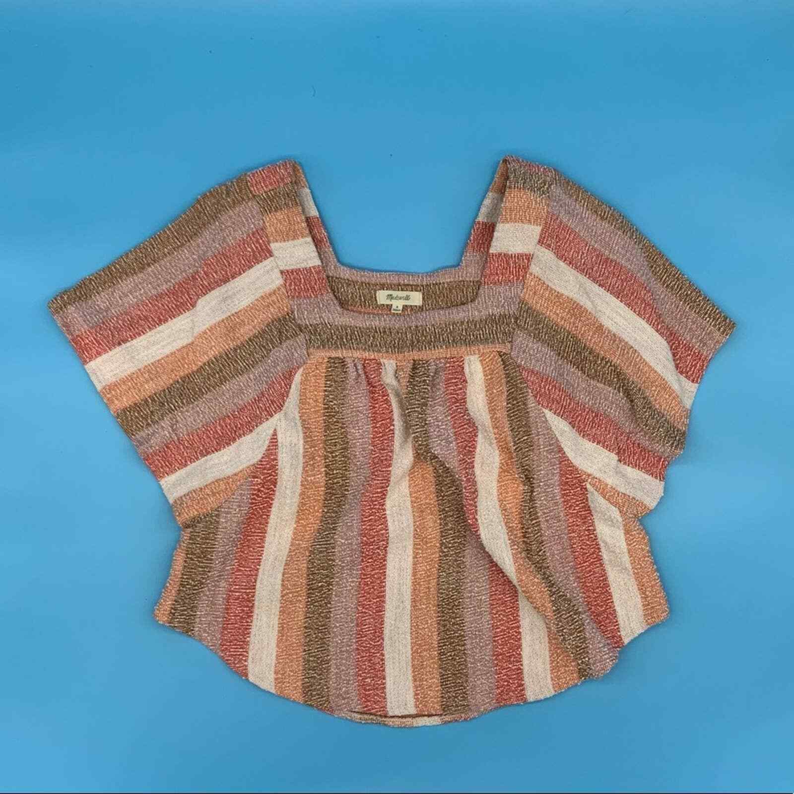 Madewell Texture and Thread Striped Butterfly Top… - image 2