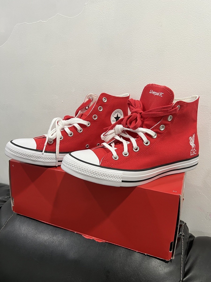 Converse x Liverpool FC CTAS Hi Sneakers Red Canvas Men's Size A07260F  New