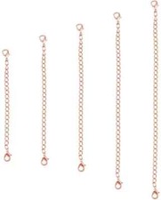 5 Pieces Necklace Extenders eBoot Chain Extenders Set for Necklace Bracelet DIY
