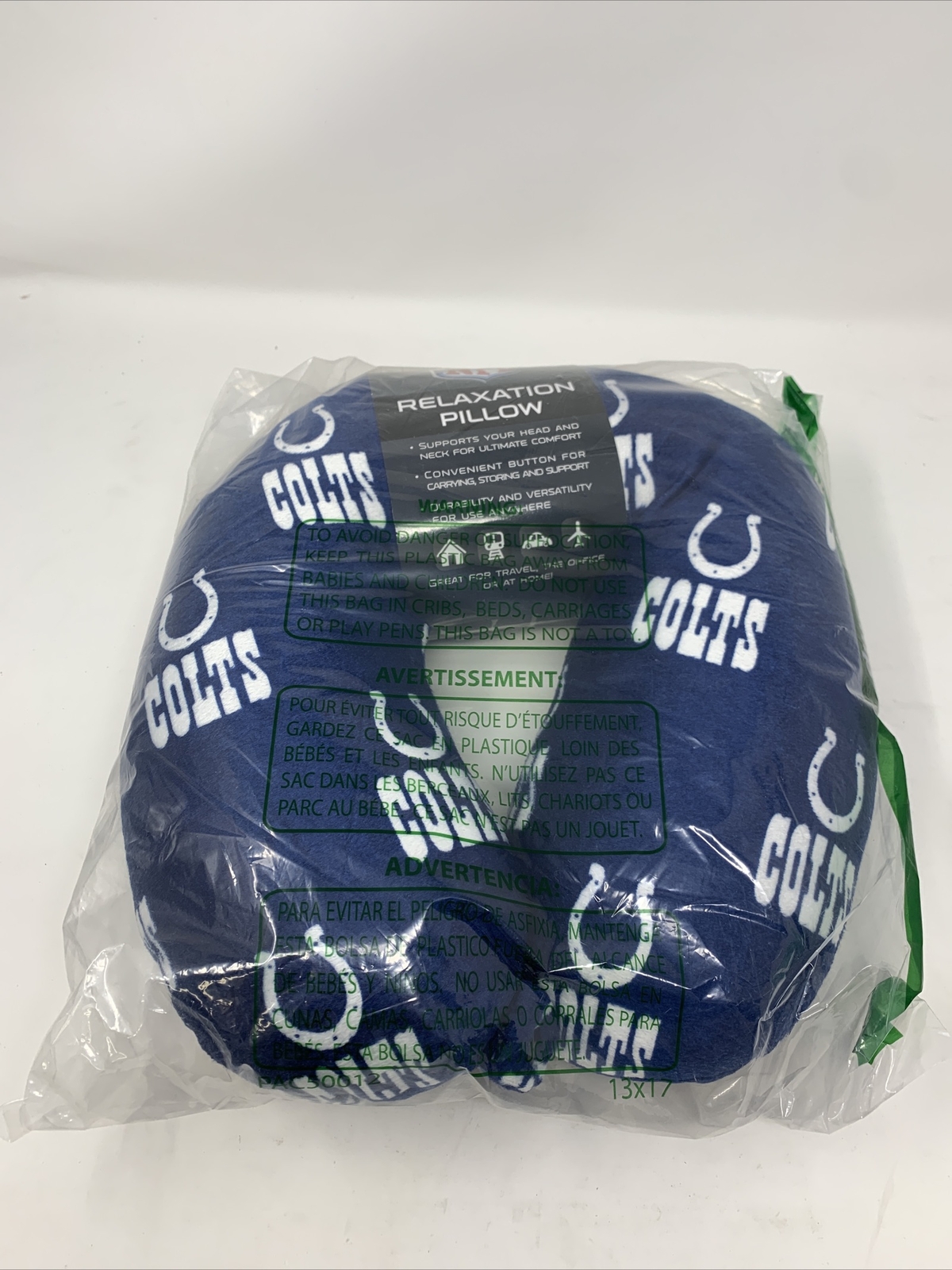 Indianapolis Colts Print NFL Memory Foam Relaxation Neck Pillow Football New. eBay