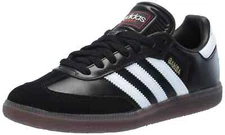 adidas Unisex Samba Indoor Sneaker Black/White/Vivid Red 8.5 US Men/9.5 US Women