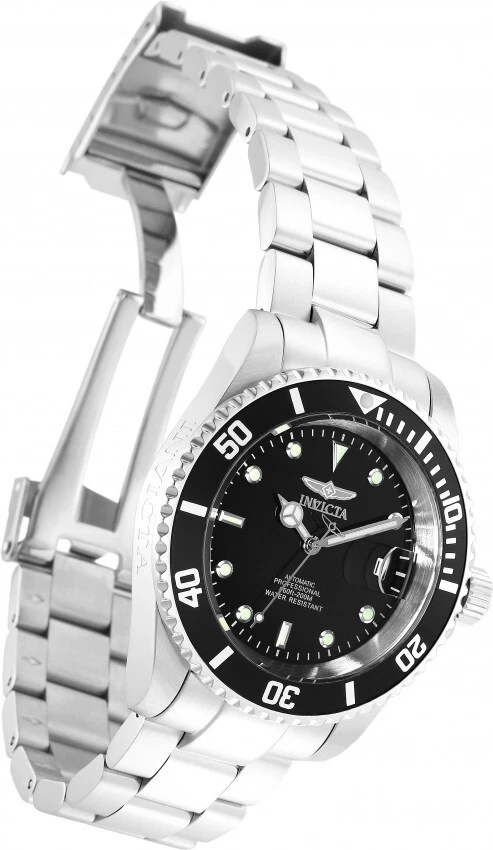 Invicta Pro Diver Black Dial Black Bezel Automatic Stainless Steel Swiss  Watch