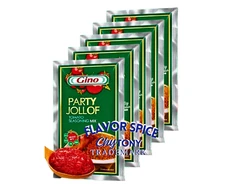 Gino Party Jollof Rice Seasoning Tomato Paste 1 Roll ( Pack of 5 ) 0.85LB