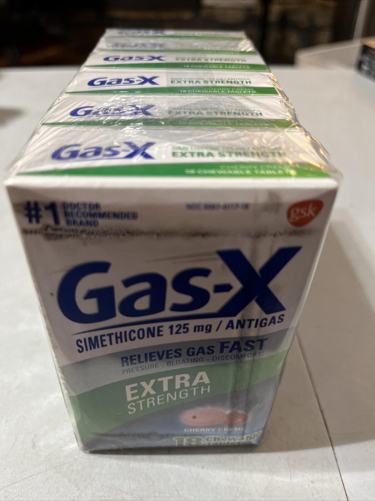 Gas-X (6) Extra Strength Chewable Gas Relief 18 Tabs Ea w/Simethicone 125mg 2/27
