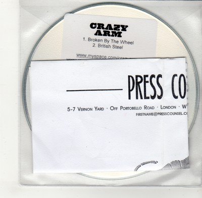 (GO362) Crazy Arm, Broken By The Wheel / British Steel - 2009 DJ CD