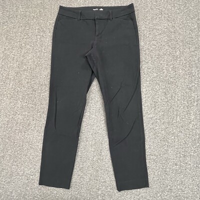 Old Navy Pixie Pants Womens 6 (28x25) Flat Front Straight Black