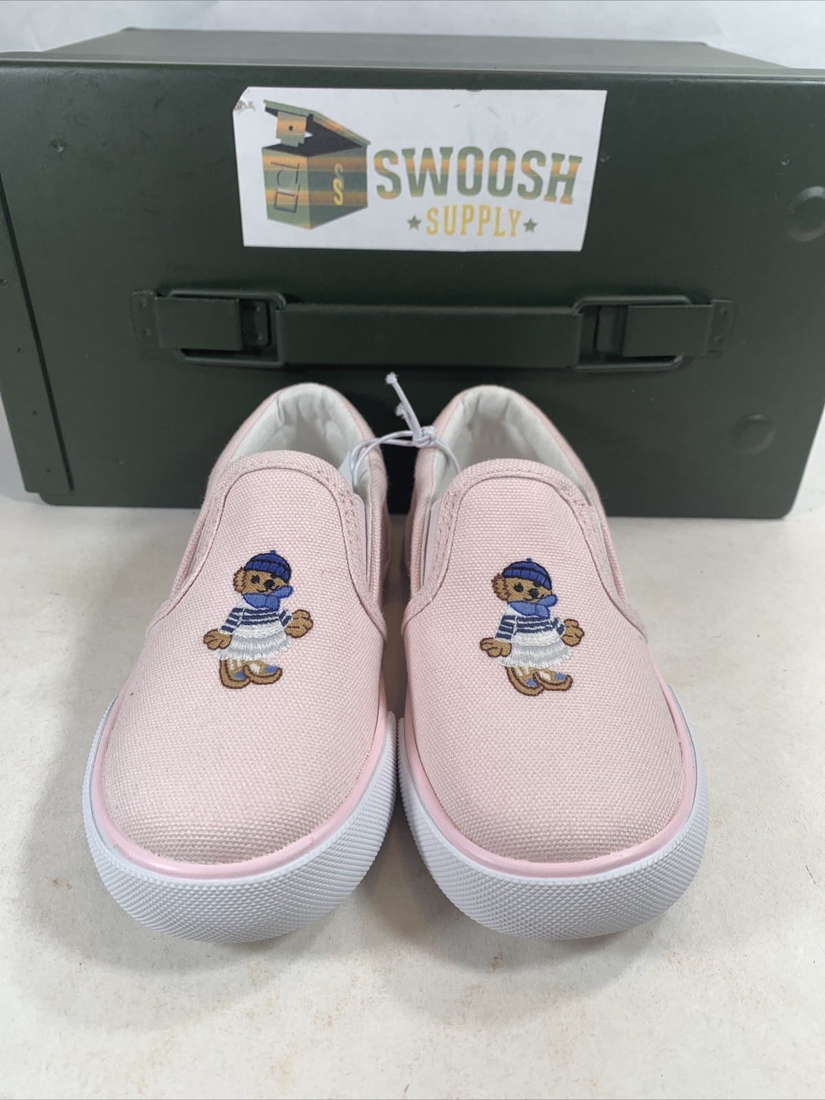 Polo Ralph Lauren sz 5 Carlee Bear Slip 