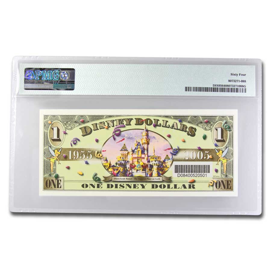 2005 $1.00 Disney Dollar 50th Anniversary Dumbo CH CU-64 EPQ PMG