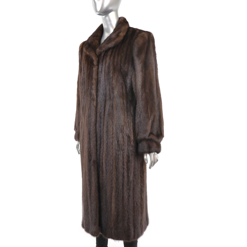 Abrigo visón caoba - Talla L Foto 2 de 4