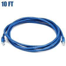 10FT Cat5E RJ45 Network LAN Ethernet UTP Patch Cable Stranded Copper Wire Blue
