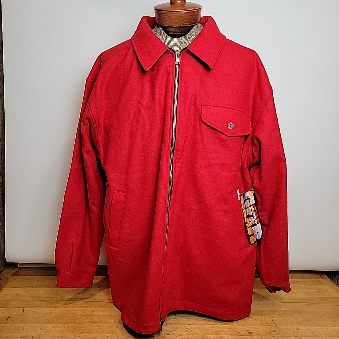 Vintage Men's Marlboro Reversible Wool zip up jacket Red And Black