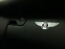 2pcs Dashboard Badge Decal Sticker Bentley Logo Black Label
