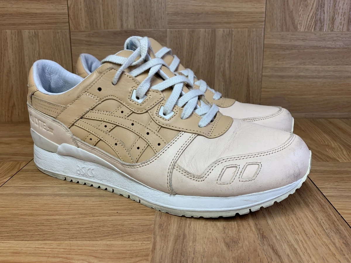 RARE🔥 Gel Lyte III Veg Nude Tan Leather Men&#039;s Sneakers 9.5 H7J2L | eBay