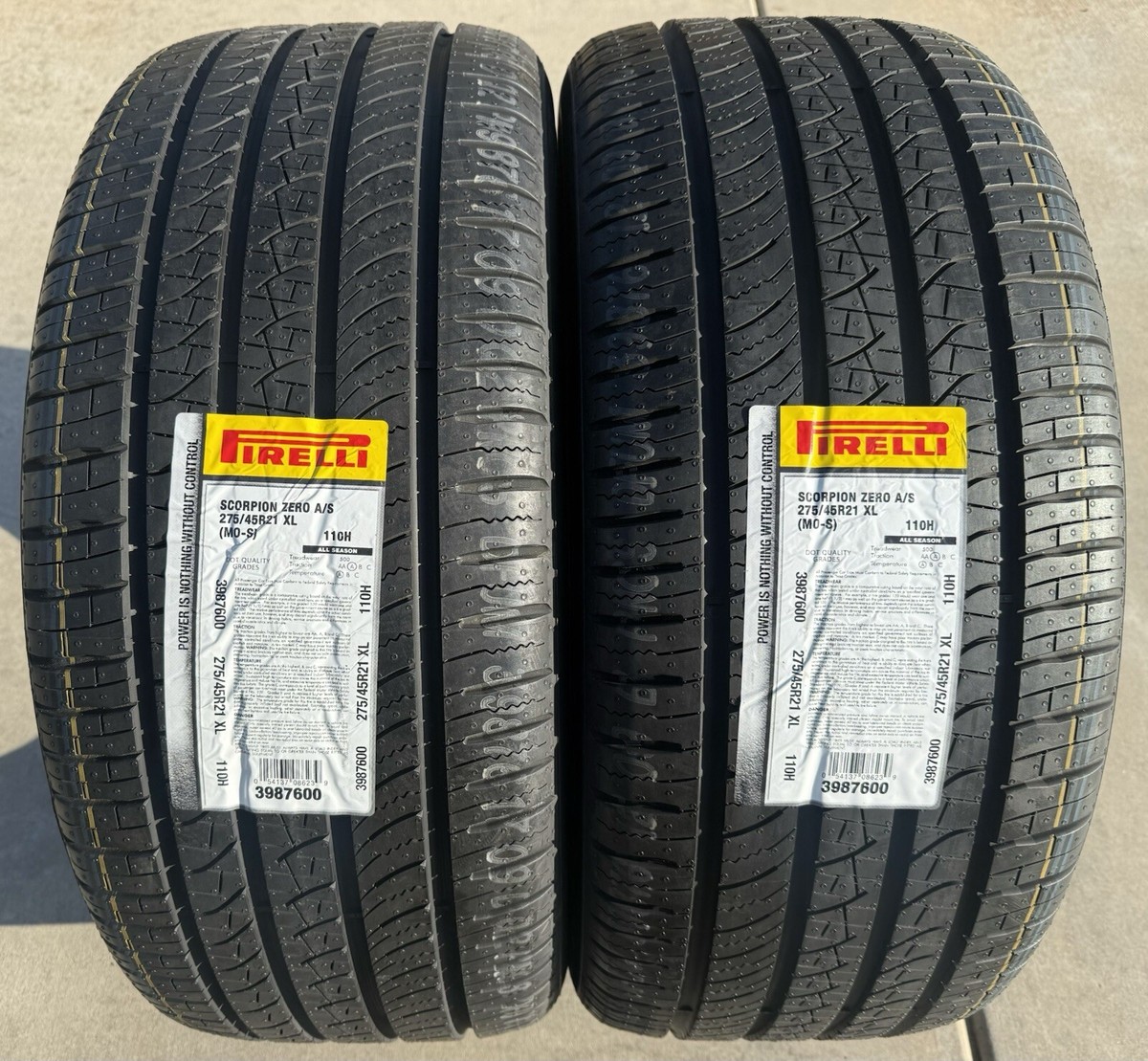 TWO NEW 275/45R21 110H Pirelli Scorpion Zero All Season MO-S ELECT