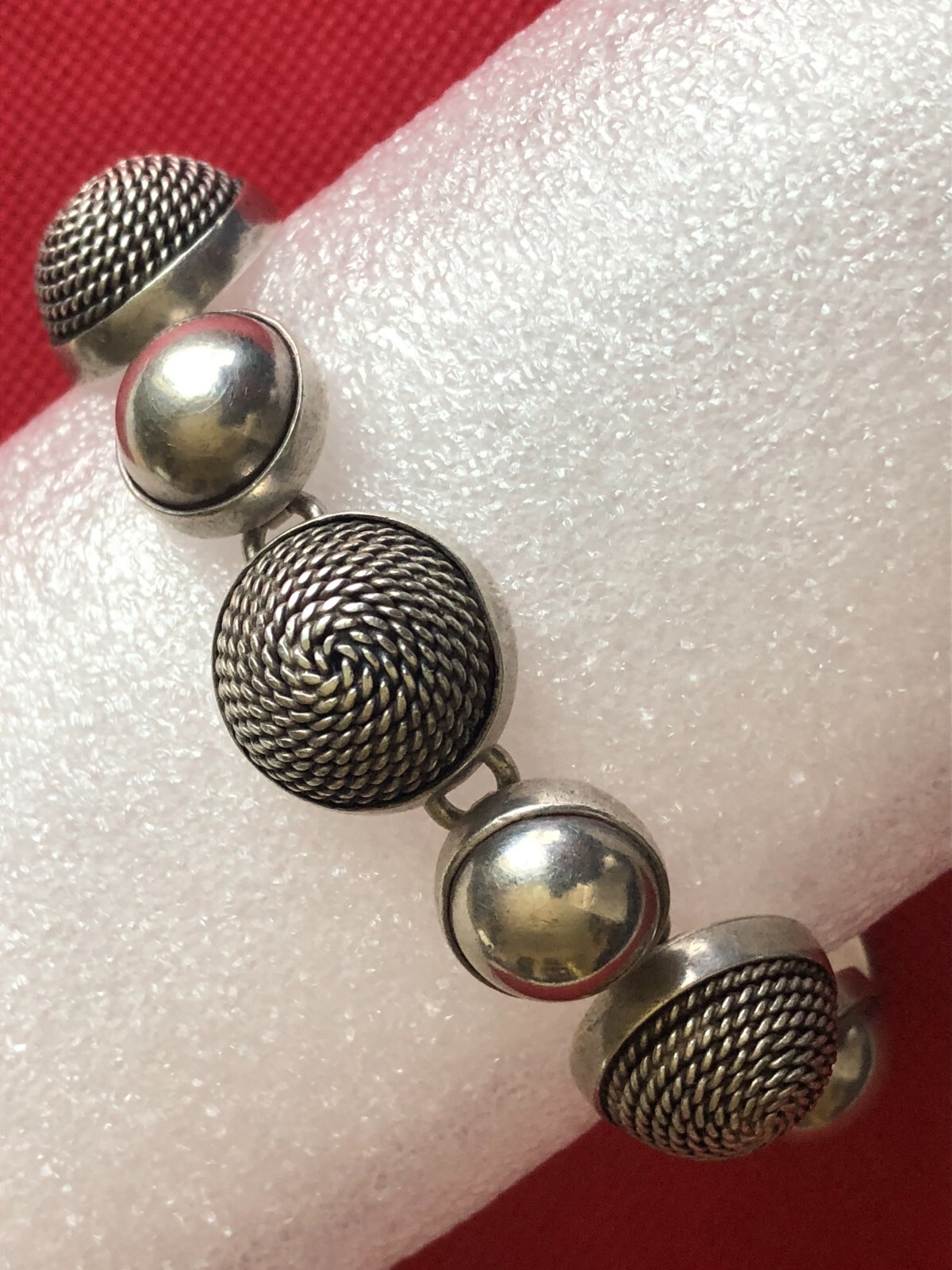 Solid Space Age Byzantine Chain Sterling Silver S… - image 2