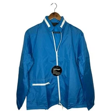 JCPenny Towncraft mens medium turquoise nylon windbreaker jacket new