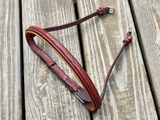 CWD Fancy Stitch Contrast Padded Hunter Monocrown Caveson Noseband -Size 3 -NWOT