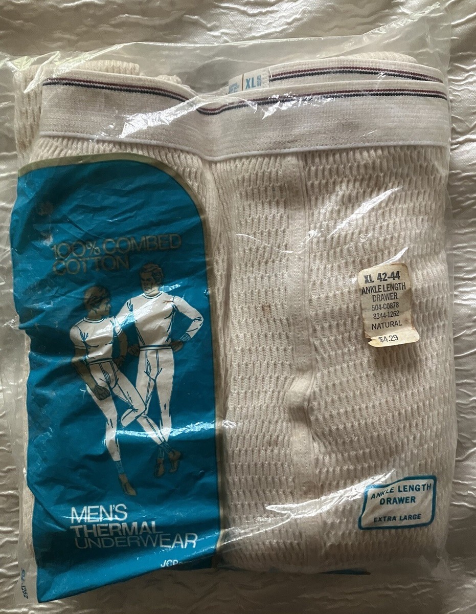 Hanes Thermal Pants Jcpenney Long Underwear Vintage 70s NOS JC